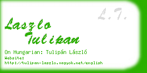 laszlo tulipan business card