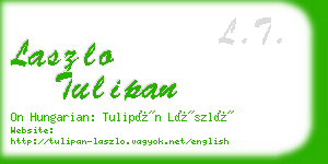 laszlo tulipan business card